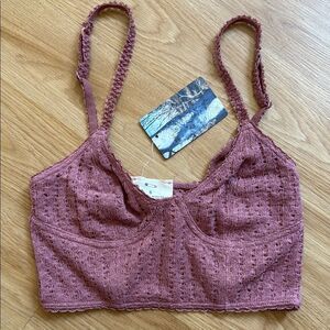 NWT Pins and Needles Urban Outfitters Pink Lace Bralette Size Small